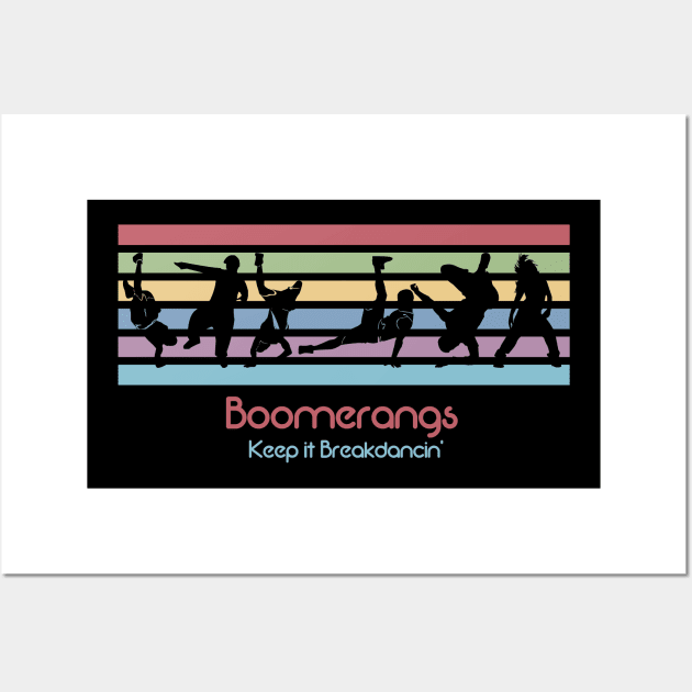 Best 80s Breakdancing - Boomerangs Wall Art by Contentarama